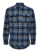 Scot Long Sleeve Check Shirt - Sky Captain Checks