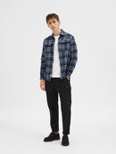 Scot Long Sleeve Check Shirt - Sky Captain Checks