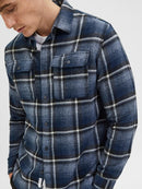 Scot Long Sleeve Check Shirt - Sky Captain Checks