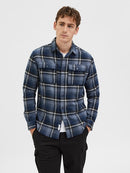 Scot Long Sleeve Check Shirt - Sky Captain Checks