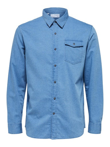 Janco Long Sleeve Shirt - Light Blue Denim