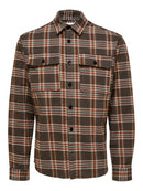 Kasper Long Sleeve Overshirt - Dark Sapphire Checks