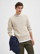 Rodney Round Neck Jumper - Oatmeal