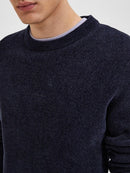 Rodney Round Neck Jumper - Sky Captain