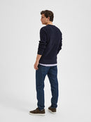 Rodney Round Neck Jumper - Sky Captain