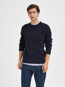 Rodney Round Neck Jumper - Sky Captain