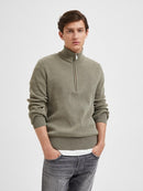 Rodney Half Zip Jumper - Vetiver