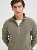 Rodney Half Zip Jumper - Vetiver