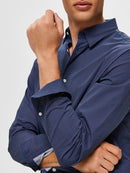 Michigan Slim Fit Shirt - Dark Blue Aop