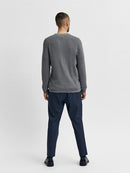 Rocks Crew Neck Jumper - Grey Melange