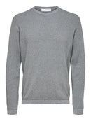 Rocks Crew Neck Jumper - Grey Melange