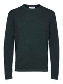 Rocks Crew Neck Jumper - Darkest Spruce