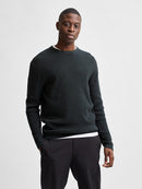 Rocks Crew Neck Jumper - Darkest Spruce