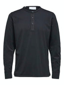 Split Neck T-shirt - Black