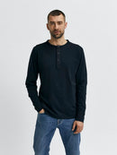 Split Neck T-shirt - Black