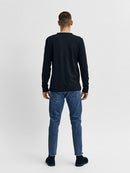 Split Neck T-shirt - Black