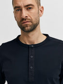 Split Neck T-shirt - Black