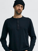 Split Neck T-shirt - Black