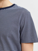 Normann Stripe Round Neck T-Shirt - Navy Blazer