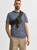 Normann Stripe Round Neck T-Shirt - Navy Blazer