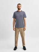 Normann Stripe Round Neck T-Shirt - Navy Blazer