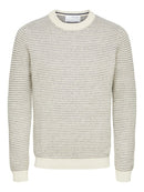 Wes Crew Neck Jumper - Bone White