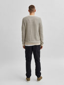 Wes Crew Neck Jumper - Bone White