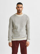 Wes Crew Neck Jumper - Bone White
