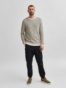 Wes Crew Neck Jumper - Bone White