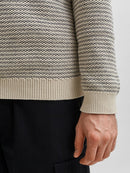 Wes Crew Neck Jumper - Bone White