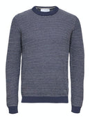 Wes Crew Neck Jumper - Navy Blazer