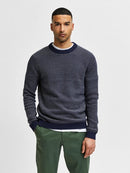 Wes Crew Neck Jumper - Navy Blazer