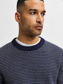 Wes Crew Neck Jumper - Navy Blazer
