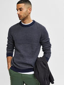 Wes Crew Neck Jumper - Navy Blazer