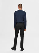 Paris Long Sleeve Polo - Dark Sapphire