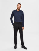 Paris Long Sleeve Polo - Dark Sapphire