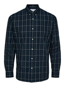 Theo Check Shirt - Dark Sapphire