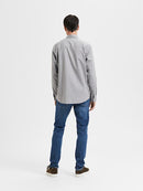 Theo Check Shirt - Grey Melange