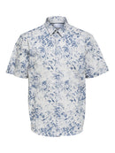 All Over Print Short Sleeve Shirt - Bright Cobalt Print
