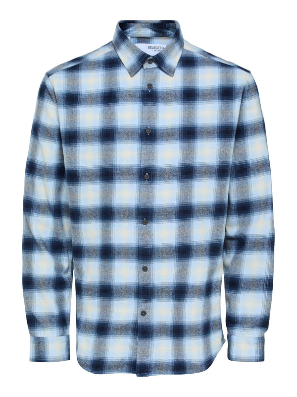 Tim Long Sleeve Check Shirt - Sky Captain Check