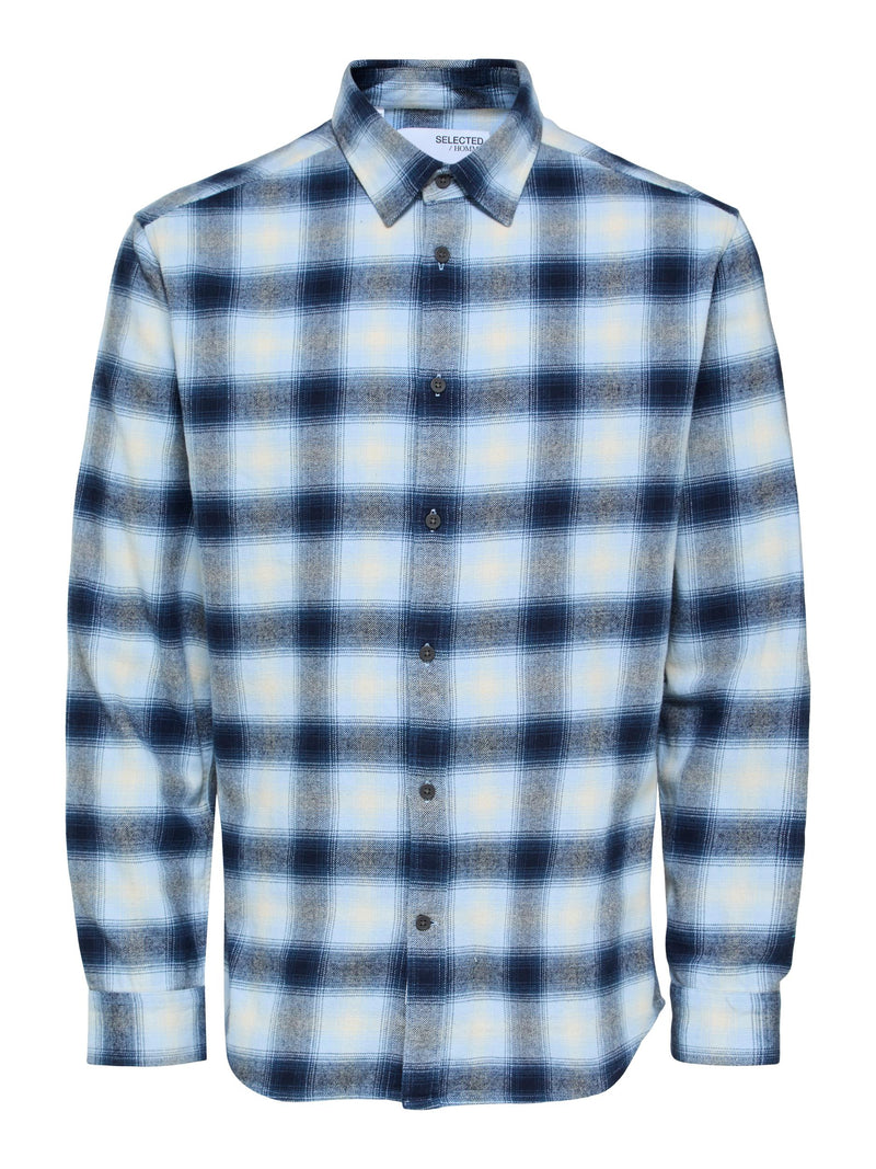 Tim Long Sleeve Check Shirt - Sky Captain Check