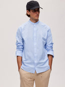 Long Sleeve Linen Shirt - Cashmere Blue