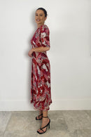 Margot Midi Dress - Red/pink