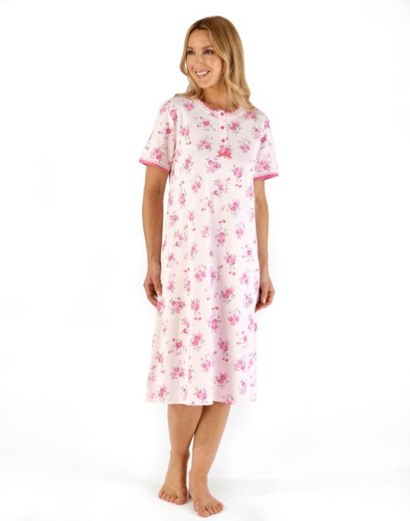 Cotton Nightdress - Pink