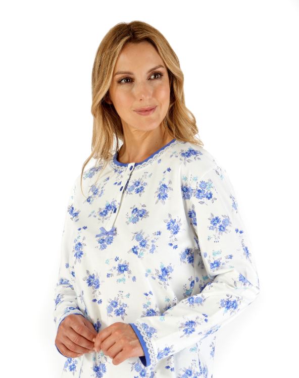 Cotton Nightdress - Blue