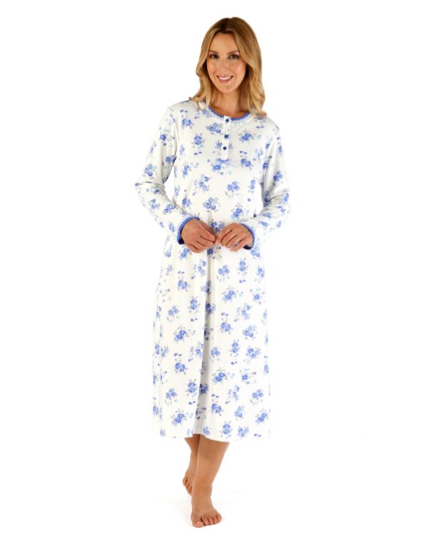 Cotton Nightdress - Blue
