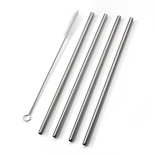 4 Piece Straw Set with Cleaning Brush