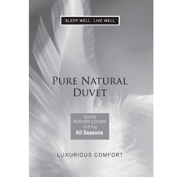 THE SOFT BEDDING COMPANY GOOSE FEATHER & DOWN ALL SEASONS DUVET