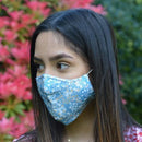 Face Mask Soft Blue Ditsy