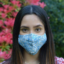 Face Mask Soft Blue Ditsy